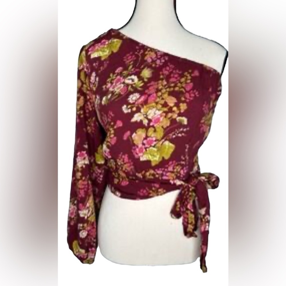 Rachel Roy One Shoulder Blouse size L